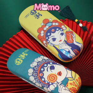 Hộp đựng kính mắt họa tiết cô gái dễ thương Retro Hộp đựng kính cận thị chống áp lực di động