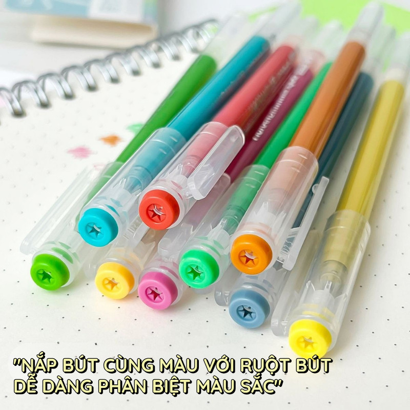 Bút Gel Màu Morandi Languo 9 Màu Cao Cấp – Viết Bullet Journal, Planner, Decor Sổ Tay