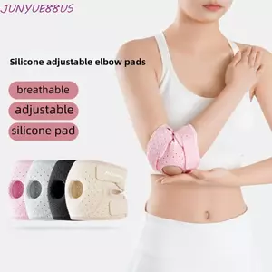 JUNYUE88US Hỗ trợ khuỷu tay có thể điều chỉnh, Miếng đệm khuỷu tay đàn hồi có thể điều chỉnh chống va chạm, Hỗ trợ thoáng khí chuyên nghiệp Nẹp khuỷu tay đàn hồi Cầu lông