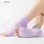 DELMER Tất Tập Yoga Nữ, Tất Pilates Chống Trơn Trượt Ngắn, Hàng Dệt Kim Mắt Cá Chân Thời Trang Mở Ngón Tay Chia Ngón Chân Ống Tất Thể Dục