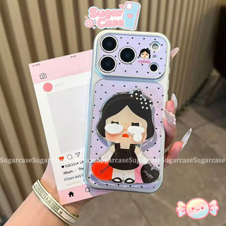 Ốp Lưng Cho IPhone 17Air 13 11 17 16 15 14 12 Pro Max 16 7 8 15 Plus Bìa mềm hoạt hình dễ thương Crybaby Bracket