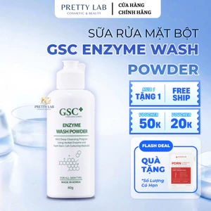 Sữa Rửa Mặt Bột GSC Enzyme Wash Powder Hỗ Trợ Làm Sạch Sâu & Kiểm Soát Dầu 80g