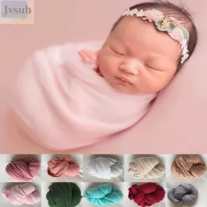 JVSUB 40 * 160cm Bọc Ảnh Cho Bé Nhiều Màu Sắc Sữa Sơ Sinh Nứt Cotton Đạo Cụ Chụp Ảnh