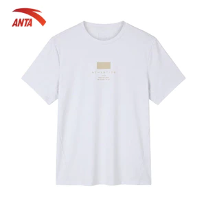 ANTA Áo Thun Nam Ngắn Tay Thể Thao, Thoáng Khí, Thoải Mái Vận Động 1526A7107