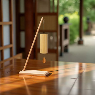 giá treo kệ treo chuông gió tre phong thuỷ decor trang trí