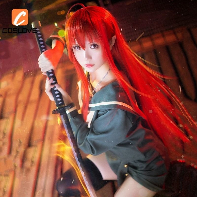 Cổ Điển Anime Shakugan No Shana Cosplay Quần Áo Trọn Bộ Trang Phục JK Đồng Phục Battlesuit Tay Dài Màu Xanh Lá Cây