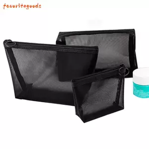 FAVORITEGOODS Túi Trang Điểm Dây Kéo Túi Vệ Sinh Nữ Lưới Gói