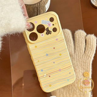 Cho iPhone 16 17 14 15 11 13 12 Pro Max Air XR X XS Max 7 8 16 Plus SE Full Màn Hình Sóng Nhiều Màu Sắc Ngôi Sao Gấu Bong Bóng Trái Tim