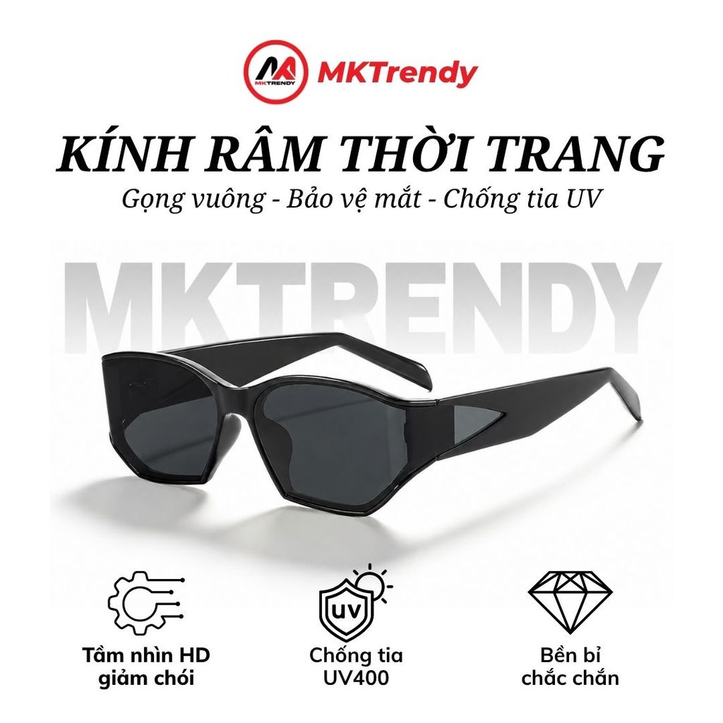 [Live x MKTRENDY] Kính râm đổi màu gọng vuông chống tia UV thời trang nam nữ phong cách sang trọng T18