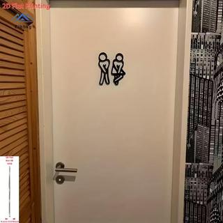ELBBKG 3D In Cửa Phòng Tắm Ký Hiệu Nam & Nữ Nhà Vệ Sinh Biểu Tượng Trang Trí Cửa Nhà Hàng Khách Sạn Cafe Nhà Vệ Sinh Biển Báo Treo Tường Stier Mới