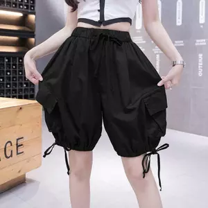 Quần short dáng rộng phong cách Hàn Quốc Quần short mùa hè thon gọn hơn Quần ống rộng năm điểm