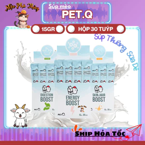 Súp Thưởng Cho Mèo Sữa Dê PetQ 15g Mượt Lông Tiêu Búi Lông