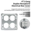 POP 2 Chiếc 4X4Inch Vuông Hộp Điện Tấm Bảo Vệ Ổ Cắm Đôi