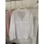 Áo sơ mi vải lanh Cotton cổ chữ v giảm tuổi cho nữ Áo sơ mi dài tay mùa xuân hè khí chất chống nắng hàng đầu mỏng