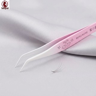Nhíp có độ chính xác cao Đầu cong bằng thép không gỉ có tay cầm đầy màu sắc để làm móng tay nối mi