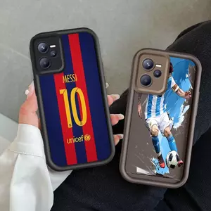 Ốp Lưng Cho Realme C35 Narzo 50A Prime Hoạt Hình Silicon Mềm Ốp Điện Thoại TPU Số 10 Bóng Đá World Cup Messi Angel Eye Ốp Lưng Chống Sốc