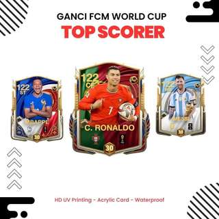FC Móc chìa khóa di động in UV HD Phiên bản Cúp bóng đá cao cấp acrylic 6 cm NẮNG DECOR SHOP