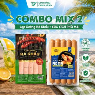 COMBO MIX 2: Lạp Xưởng Hà Khẩu + Xúc Xích Phô Mai  - Hương Vị Thơm Ngon Hảo Hạng