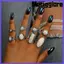 MERIGGIARE 8 Cái / bộ Bộ Nhẫn Nữ Thời Trang Trong Suốt Trắng Opal Đá Khắc Trang Sức Bohemian