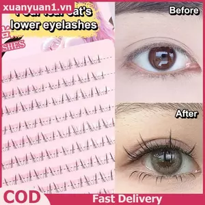 XUAN Đa Phong Cách Cá Nhân Lông Mi Dưới Tự Nhiên Truyện Tranh Cụm Mắt Nối Mi Cụm Giả Khối Lượng Lông Mi VN