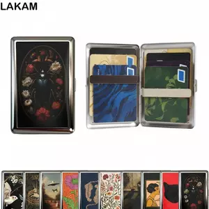 LAKAM Metal, Thiết kế đa năng Chất liệu kim loại Thẻ cổ điển, Thanh lịch đa chức năng Phong cách cổ điển Dễ dàng chụp thẻ kinh doanh tiền mặt