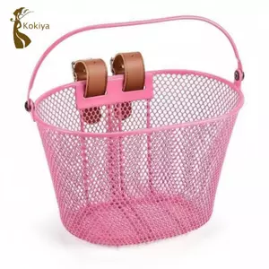 Trẻ em Xe đạp leo núi Kim loại Lưới trước Giỏ đồ chơi Người tổ chức Giỏ xe đạp trẻ em cho trường học và giải trí