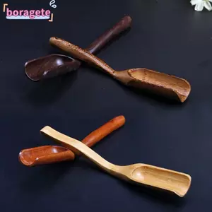 BORAGETE Muỗng Trà, Phụ Kiện Thìa Tre Tự Nhiên Muỗng Trà, Phong Cách Retro Trung Quốc Di Động Trà Kongfu Xẻng Trà Tinh Tế