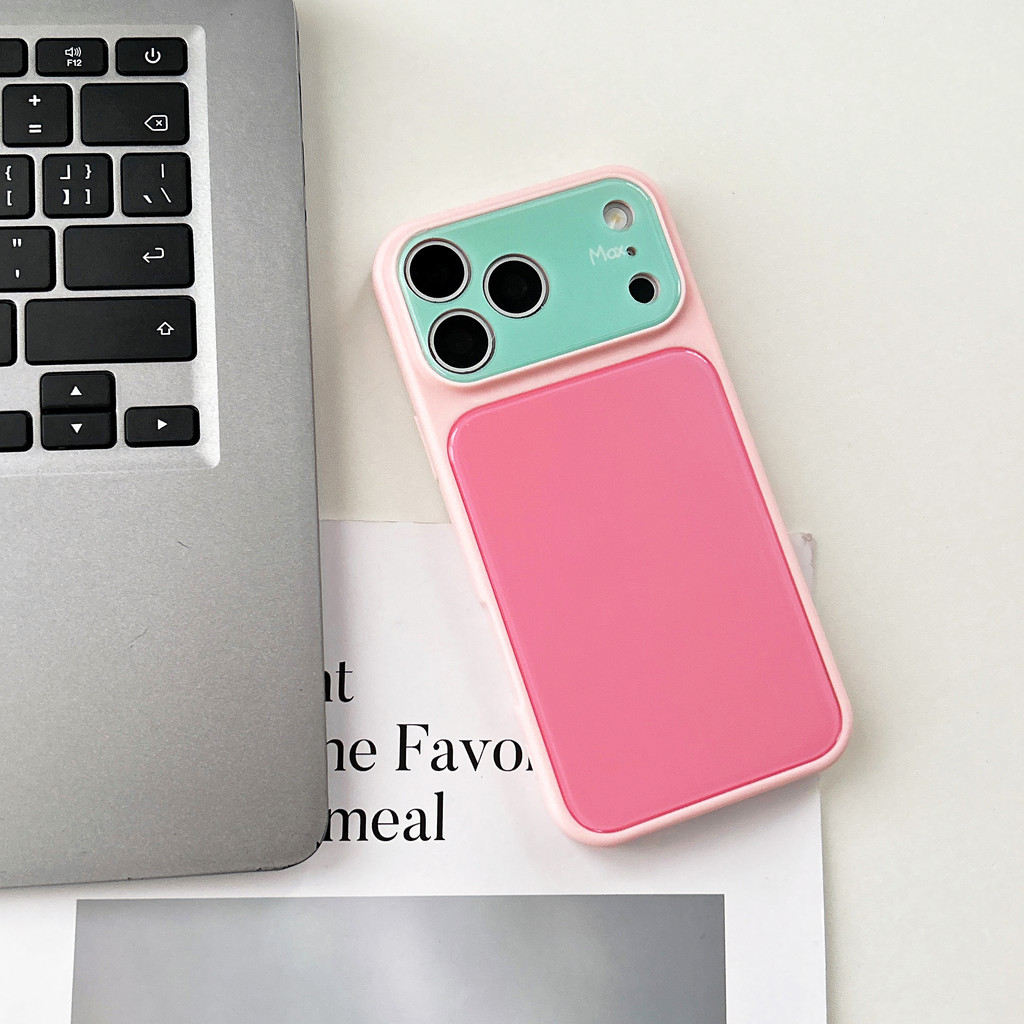 Ốp điện thoại cửa sổ màn hình lớn nhiều màu cho iPhone 17 Pro Max 17 16 Pro Max 15 14 13 12 11 Vỏ bảo vệ chống sốc LLYX