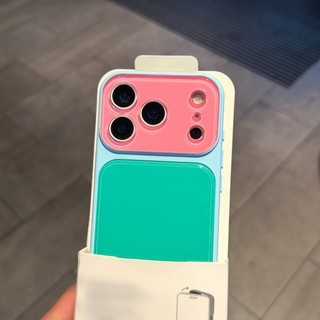 Dopamine Màu Sắc Tương Phản Cửa Sổ Mở Rộng Thứ Hai Điện Thoại Di Động Cho iPhone17 16 15 14 Pro Max Chống Sốc Bảo Vệ Camera Ốp Lưng Cứng Chống Rơi