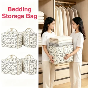 60 / 90 / 120L Hoạt Hình In Quilt Túi Bảo Quản Chống Bụi Quần Áo & Chăn Sắp Xếp