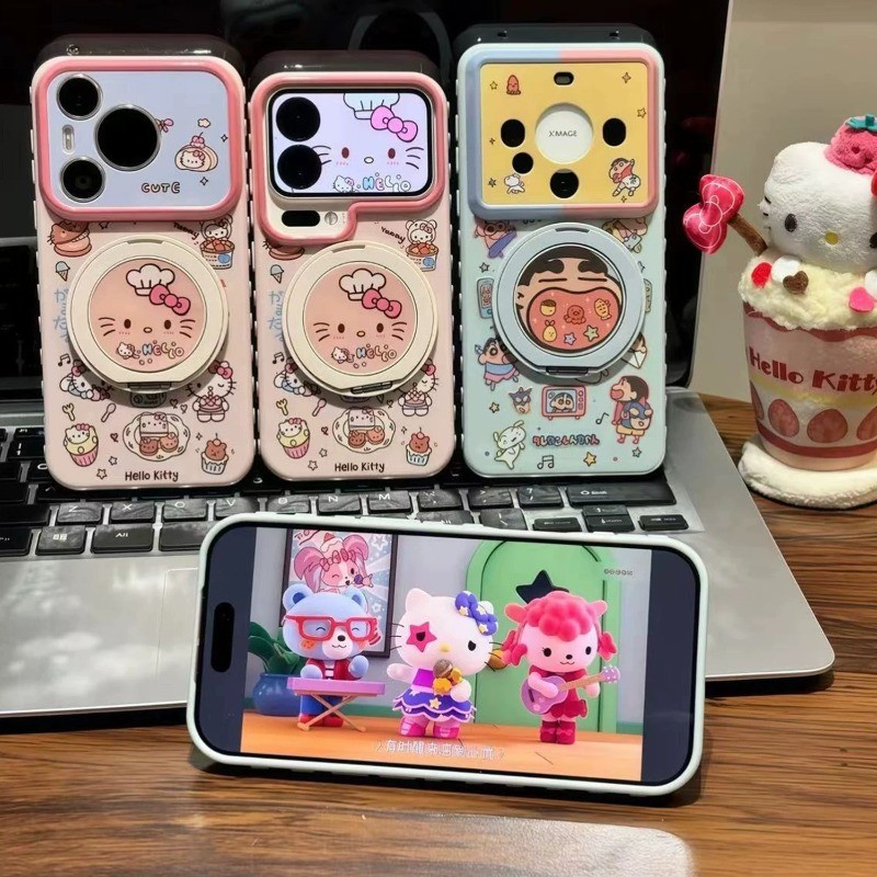 Ốp lưng iPhone Chef Hello Kitty có đế xoay 360° iP - 11/12/13/14/15/16/17/Plus/Air/Pro/Max