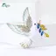 Springevenstar Bồ Câu Thổ Cẩm Phụ Kiện Thời Trang Nữ Cánh Chim Cài Áo Lấp Lánh Kim Cương Giả Bồ Câu Xòe Phong Cách Retro Quần Áo Phụ Kiện Springevenstar