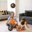 Bóng rổ im lặng FUZOU, 21cm/24cm, bóng tập luyện trong nhà giảm ồn, khoá kéo tháo rời, đàn hồi mềm chống va đập, quà cho bé