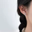 Bông tai đinh tán kim cương hình nơ trắng vàng, phong cách mới, khí chất dịu dàng, hàng trăm mẫu thiết kế có sẵn.