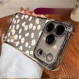Ốp Lưng Cho Honor 600 PRO 400 400i MAGIC 7 LITE X6D X8D X7D X9D X8C X6C X9A X5B X5C Mạ Thời Trang Hoa Cúc Mềm Trong Suốt Chống Sốc