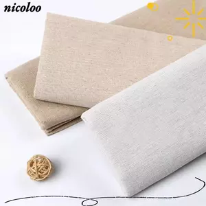 Vải May NICOLOO, Vải Lanh Cotton Chắp Vá Thủ Công, Retro Màu Trơn 150 * 100cm Vải Nguyên Cho Đệm Bao Khăn Trải Bàn