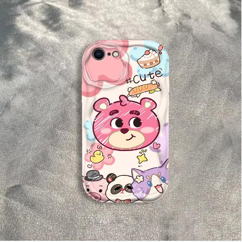 Thích Hợp Cho iPhone 6 6S 6 Plus 6S Plus 7 8 Plus SE 2020 3D TPU Mềm Lotso Gấu Nữ Vỏ Điện Thoại Chống Sốc