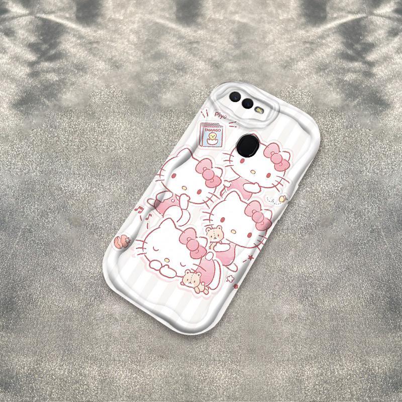 Thích Hợp Cho OPPO A5S A7 A12 F9 F9 Pro 3D Phụ Kiện Mềm TPU Kitty Cat Vỏ Điện Thoại Chống Sốc