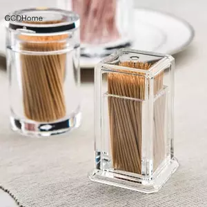 GCDHome Hộp Đựng Răng Thiên Acrylic Trong Suốt Vuông Di Động Sáng Tạo Tiện Lợi Khách Nhà Phòng Khách Hộp Bảo Quản HOT