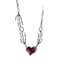 FUJIOU Gothic Vòng Cổ, Trái Tim Đỏ Gai Tình Yêu Đầu Lâu Móng Vuốt Mặt Dây Chuyền, Hợp Kim Thời Trang Phóng Đại Tối Chokers Vòng Cổ Trái Tim Trang Sức Đảng