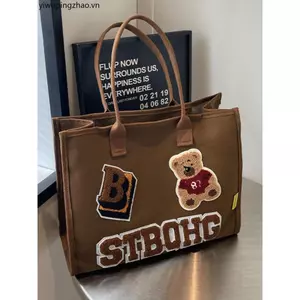 Gấu Nhỏ 2024 Túi Tote Canvas Phù Hợp Với Mọi Trận Đấu Mới