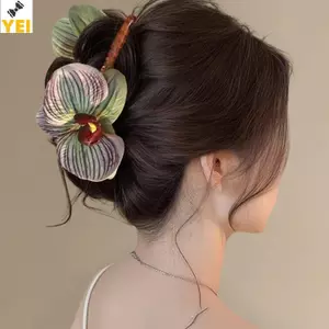 < YEI > Kẹp Móng Vuốt Tóc Phalaenopsis Hợp Thời Trang Mùa Hè Phong Cách Đi Biển Phụ Kiện Tóc Cho Nữ Phù Dâu Cưới Quà Tặng Mới