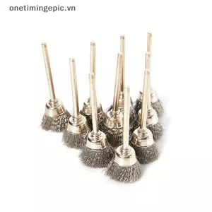 VFZ 10 Chiếc Bàn Chải Dây Kim Loại Loại Loại Bỏ Rỉ Sét Dây Thép Bánh Xe Có Chân Cực Phẳng Dây Đồng Bánh Xe Đánh Bóng Bàn Chải OTE