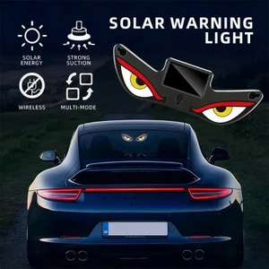 1 Đèn LED biểu hiện năng động Đèn Neon, Đèn mắt quỷ năng lượng mặt trời ô tô, Đèn cảnh báo chống rơi cửa sổ phía sau