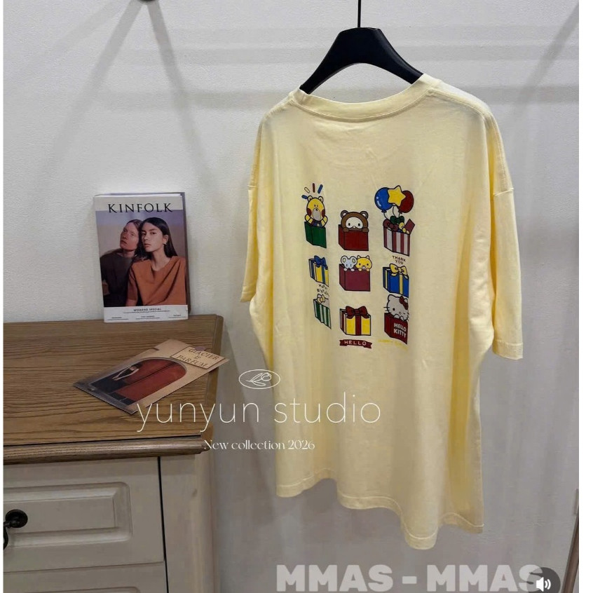 （Giao hàng 24h）Angela Áo phông nữ Form Rộng, Áo thun nữ unisex Loại 1 không xù, Chất dày dặn hàng chuẩn đẹp