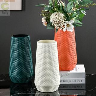 Bình hoa ROLY, Giỏ hoa sứ giả bằng nhựa, Trang trí phòng khách phong cách Bắc Âu Hộp đựng hoa màu trơn lớn