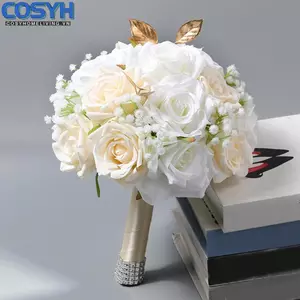 <cosyh>For Champagne colored bouquets, wrist flowers, boutonnieres for weddings