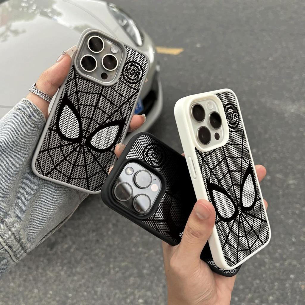 Ốp lưng iPhone 16/15/14/13 Người Nhện Xám Phong Cách Cool Phong Độc Đáo Chống Rơi
