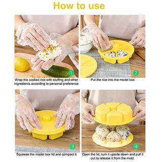 CMinYP 6 trong 1 Khoang Tam Giác Khuôn Sushi Cơm Bóng Máy Làm Báo Chí Máy Làm Sushi Nonsti Dụng Cụ Nhà Bếp Hộp Bento Đồ Dùng Bữa Ăn Cho Rong Biển Cilantro Quả Bóng Cơm Vinh Quang