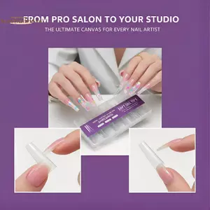 TRTR 15 Kích Cỡ Dạng Móng Tay Kép Cho Acrylic Quan Tài Móng Tay 240 Chiếc Khuôn Sandwich Bộ Dụng Cụ Làm Móng Tay Chuyên Nghiệp VN